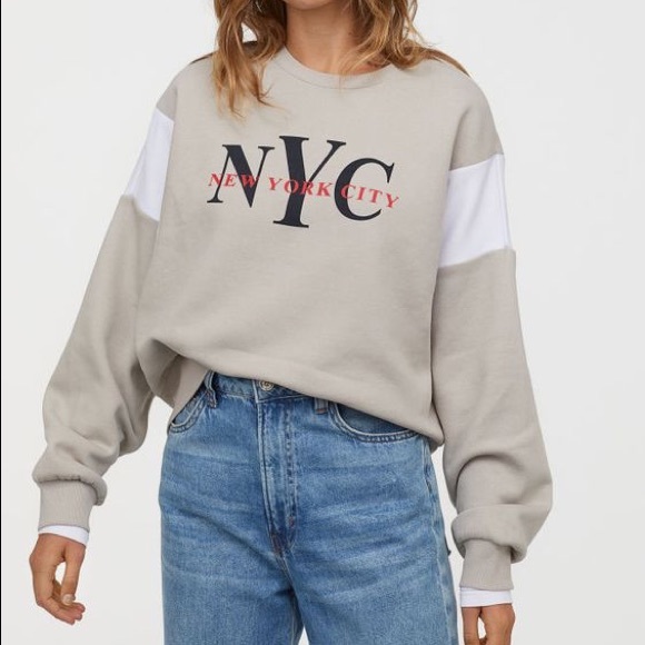 NYC color-block Sweatshirt - Picture 4 of 4